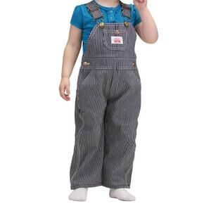 Round House Overalls Children's Navy Hickory Engineer Stripe Classic Size 4